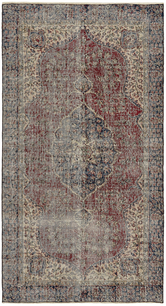 4x6 Red Turkish Vintage Area Rug - 45854