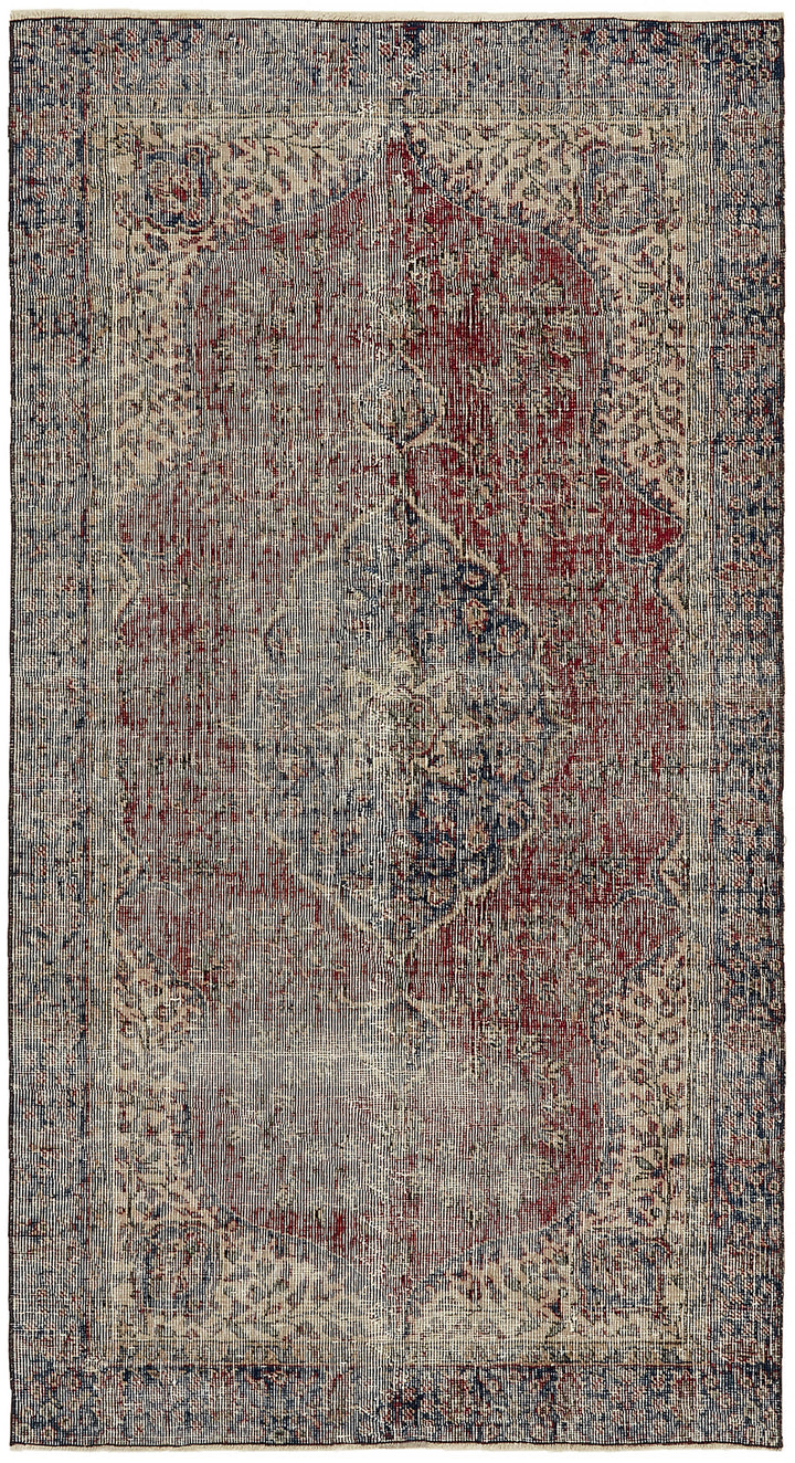 4x6 Red Turkish Vintage Area Rug - 45854