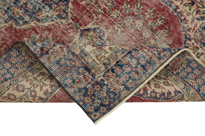 4x6 Red Turkish Vintage Area Rug - 45854