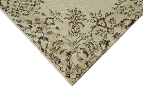 4x7 Beige Turkish Vintage Area Rug - 45856