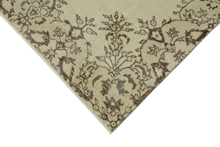 4x7 Beige Turkish Vintage Area Rug - 45856
