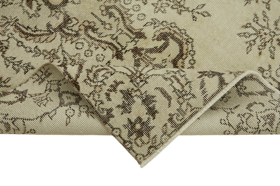 4x7 Beige Turkish Vintage Area Rug - 45856