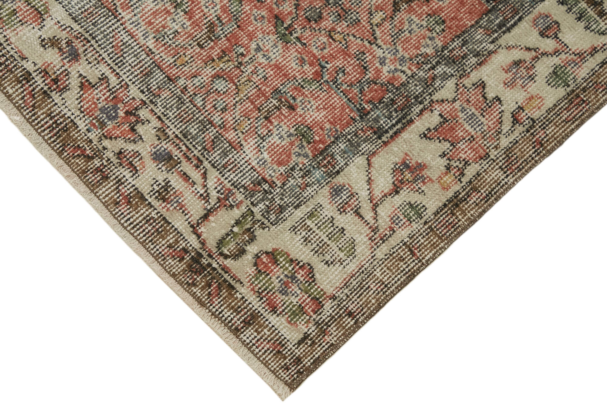 4x6 Red Turkish Vintage Area Rug - 45857