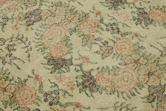 4x7 Beige Turkish Vintage Area Rug - 45859
