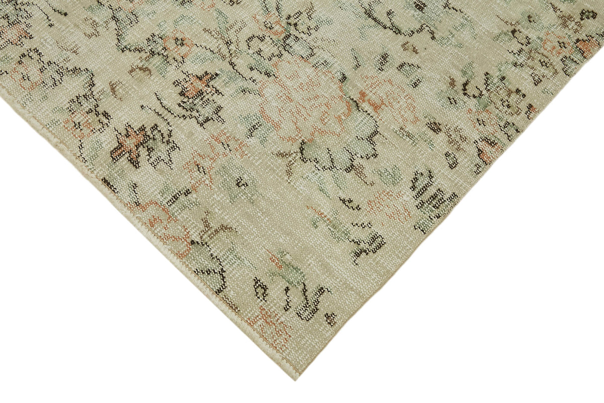 4x6 Beige Turkish Vintage Area Rug - 45861