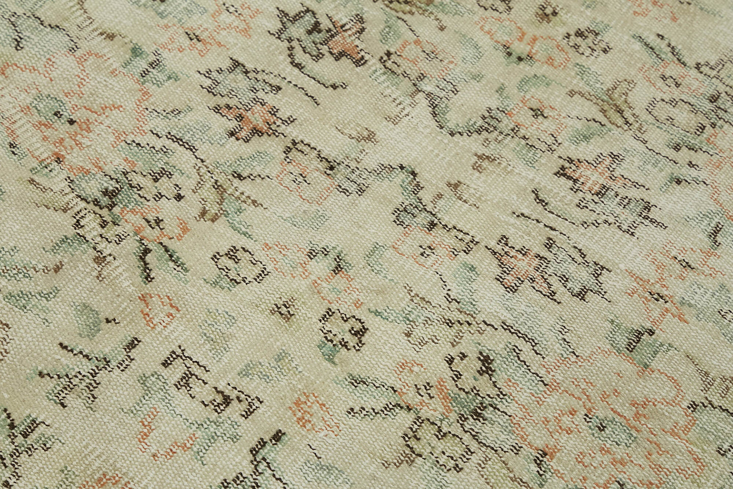 4x6 Beige Turkish Vintage Area Rug - 45861