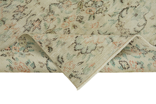 4x6 Beige Turkish Vintage Area Rug - 45861