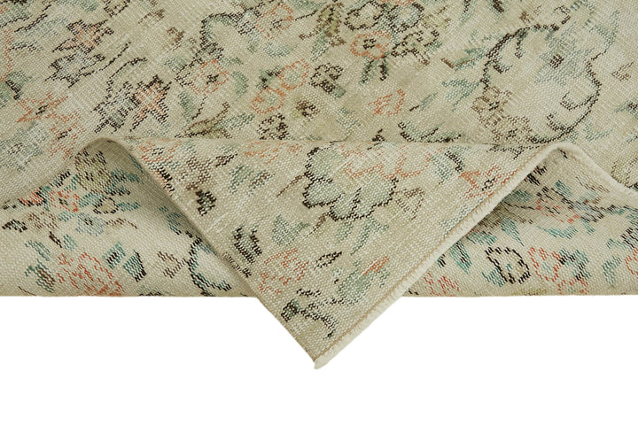 4x6 Beige Turkish Vintage Area Rug - 45861