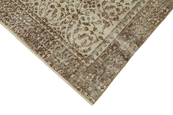4x6 Beige Turkish Vintage Area Rug - 45863