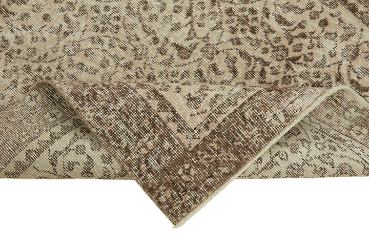 4x6 Beige Turkish Vintage Area Rug - 45863