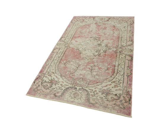 3x7 Beige Turkish Vintage Area Rug - 45864