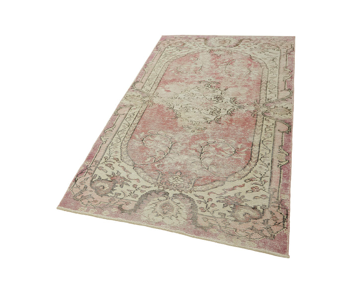 3x7 Beige Turkish Vintage Area Rug - 45864