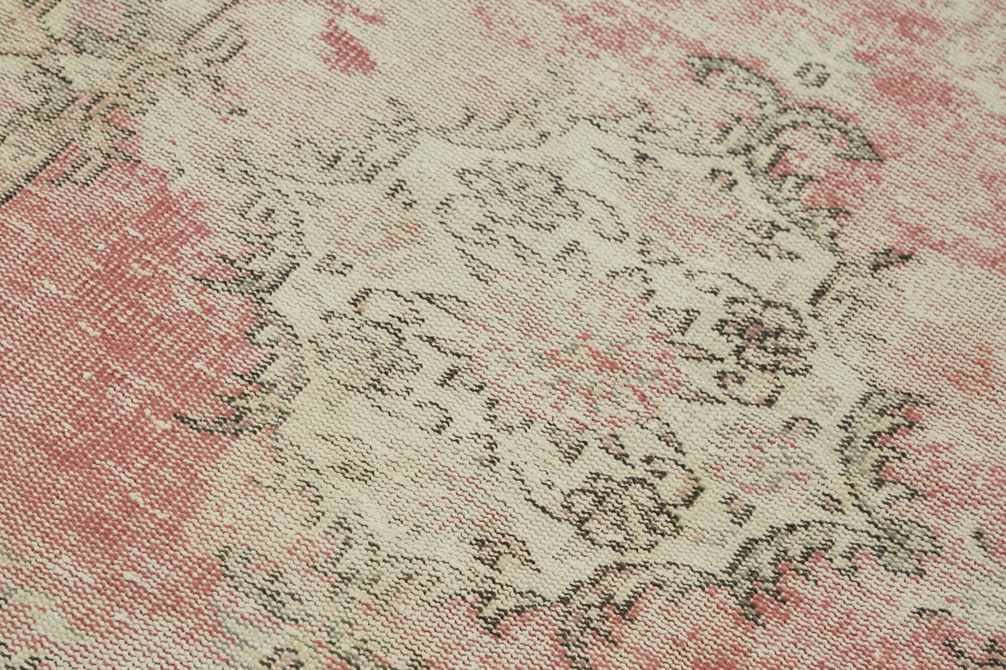 3x7 Beige Turkish Vintage Area Rug - 45864