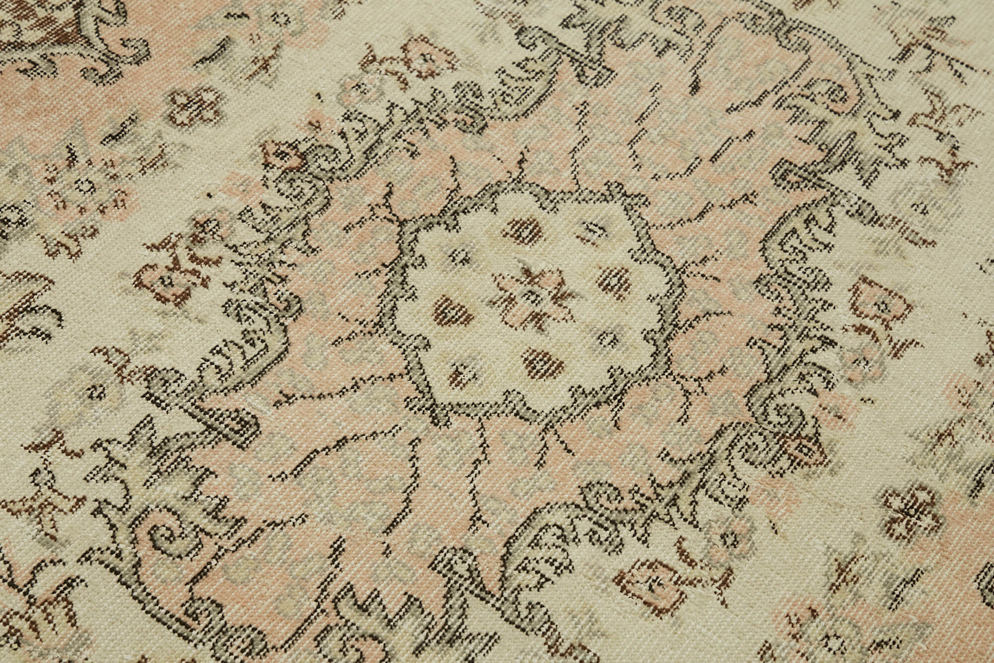 4x7 Beige Turkish Vintage Area Rug - 45865