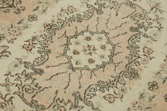 4x7 Beige Turkish Vintage Area Rug - 45865