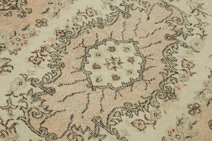 4x7 Beige Turkish Vintage Area Rug - 45865