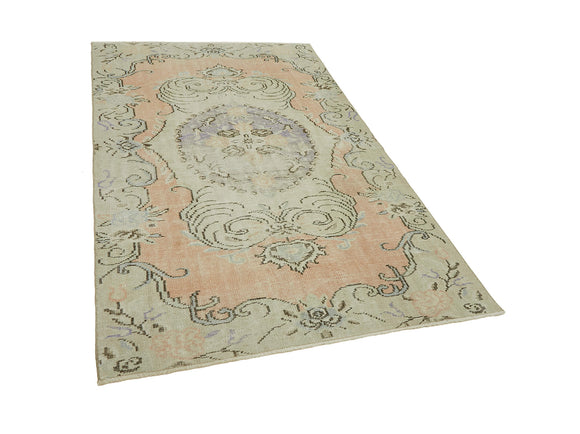 4x7 Beige Turkish Vintage Area Rug - 45866
