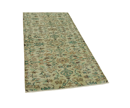 3x7 Beige Turkish Vintage Area Rug - 45867