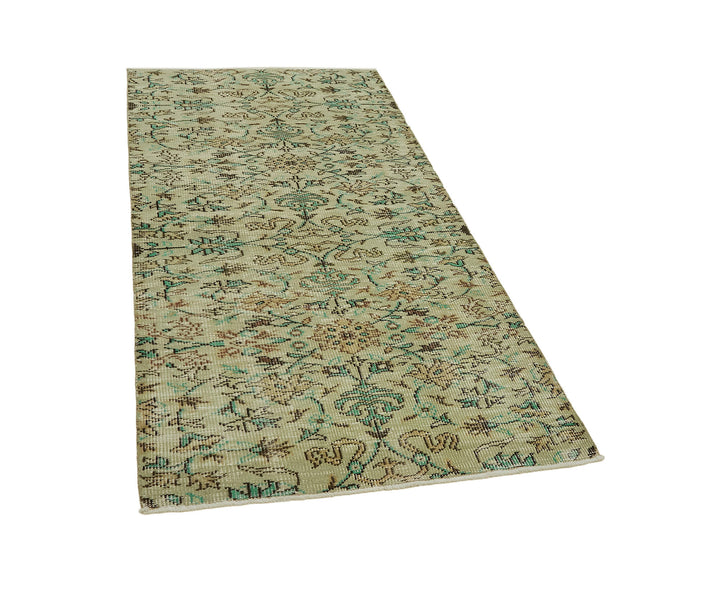 3x7 Beige Turkish Vintage Area Rug - 45867