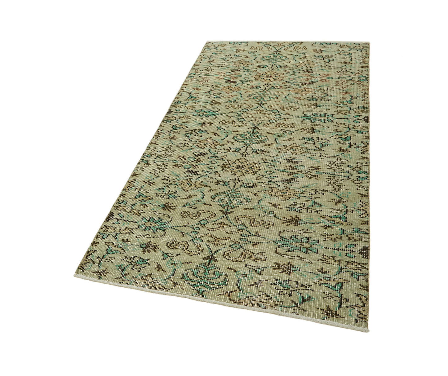 3x7 Beige Turkish Vintage Area Rug - 45867
