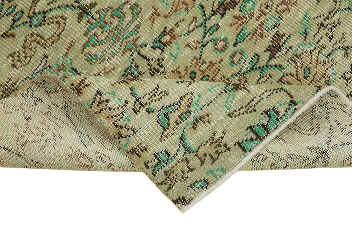 3x7 Beige Turkish Vintage Area Rug - 45867