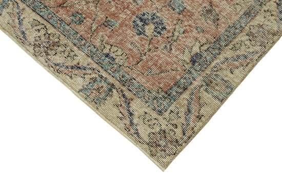 4x6 Beige Turkish Vintage Area Rug - 45871