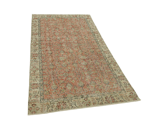 3x6 Beige Turkish Vintage Area Rug - 45872