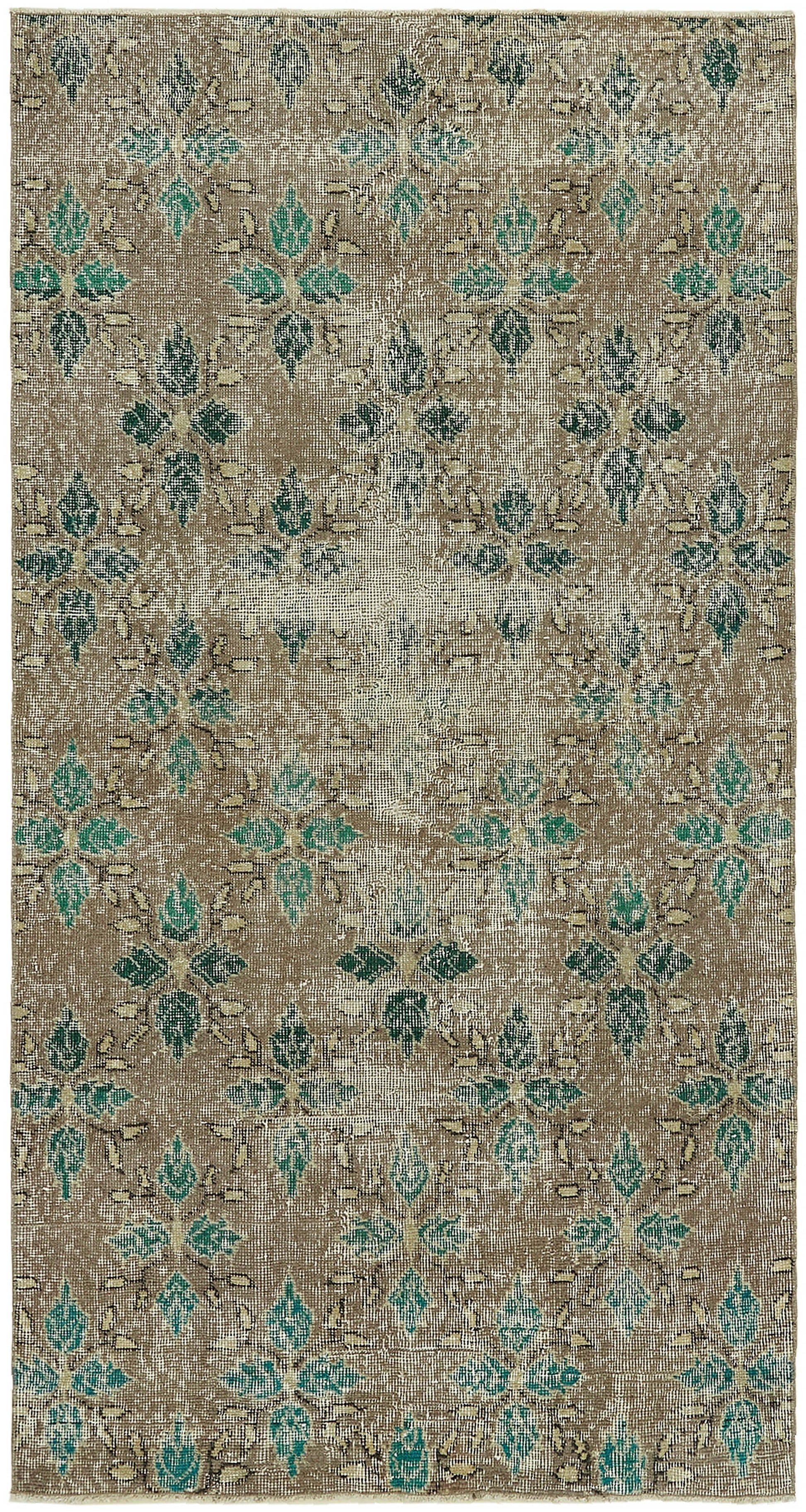 3x7 Grey Turkish Vintage Area Rug - 45875
