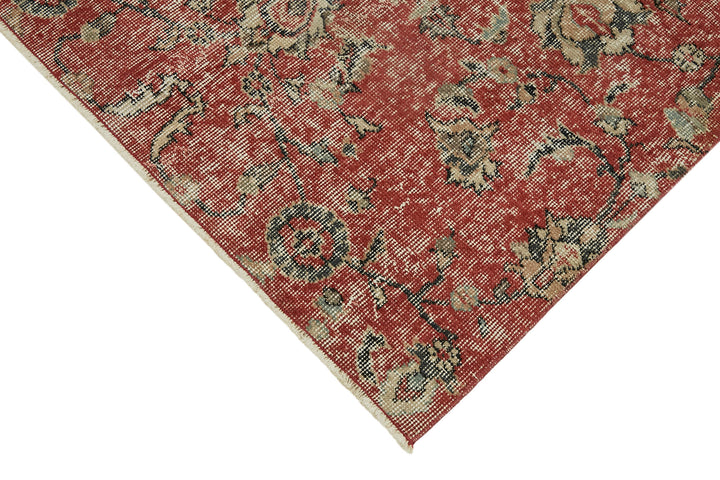 3x6 Red Turkish Vintage Area Rug - 45877