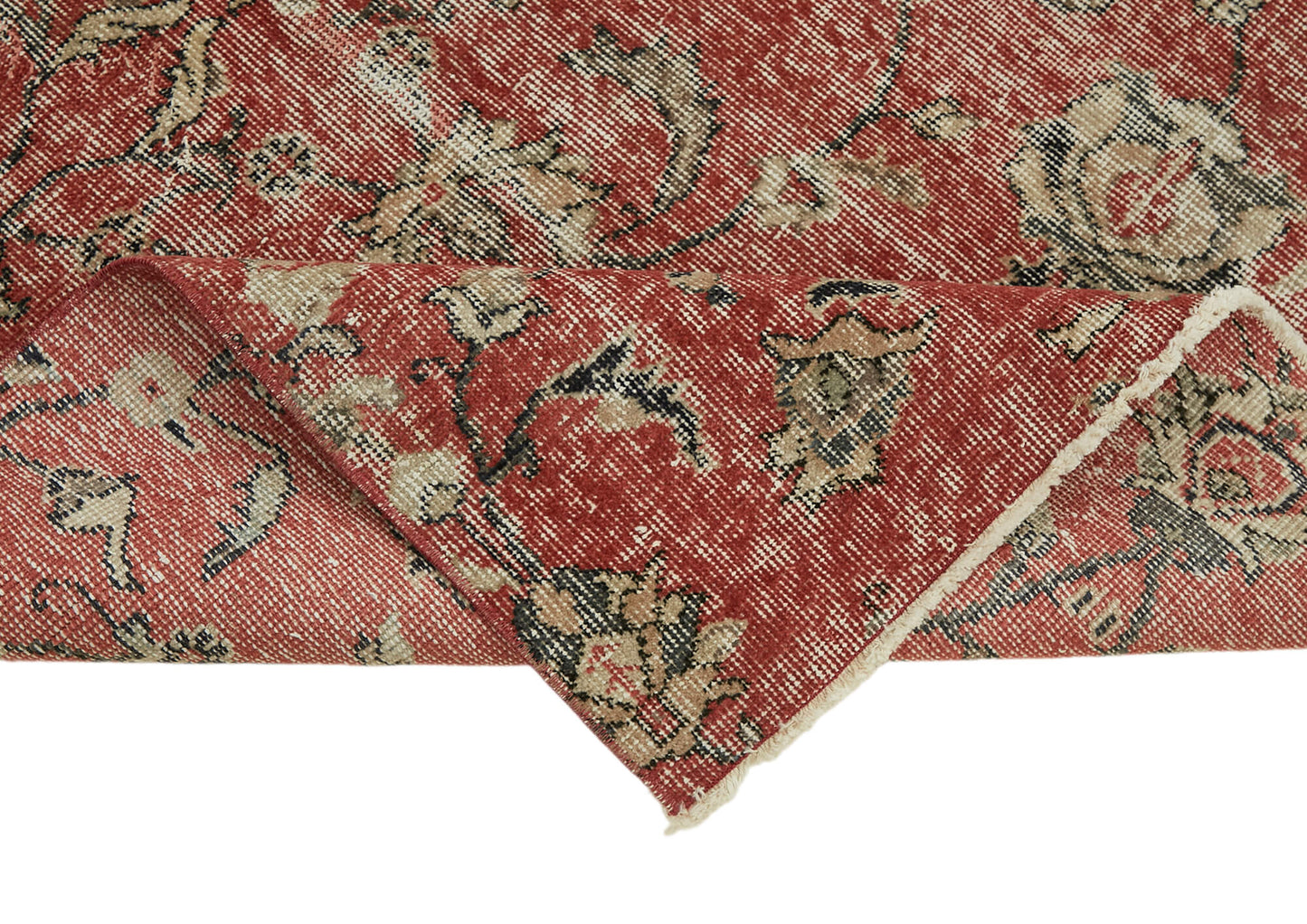 3x6 Red Turkish Vintage Area Rug - 45877