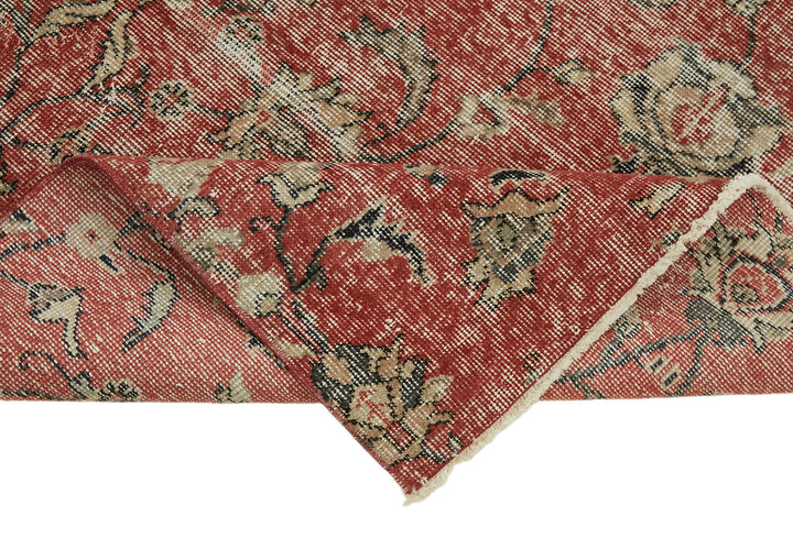 3x6 Red Turkish Vintage Area Rug - 45877