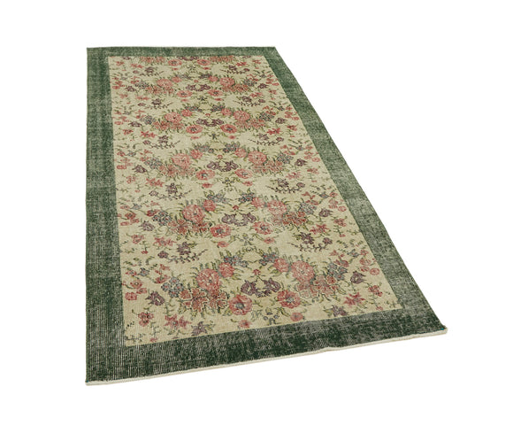 4x7 Beige Turkish Vintage Area Rug - 45879