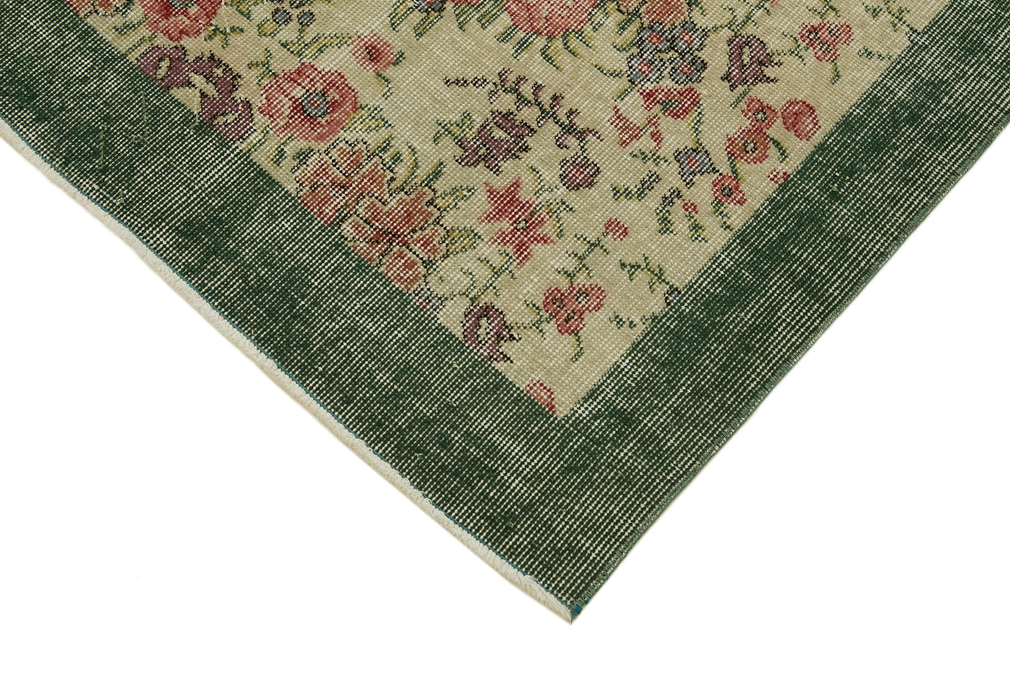 4x7 Beige Turkish Vintage Area Rug - 45879