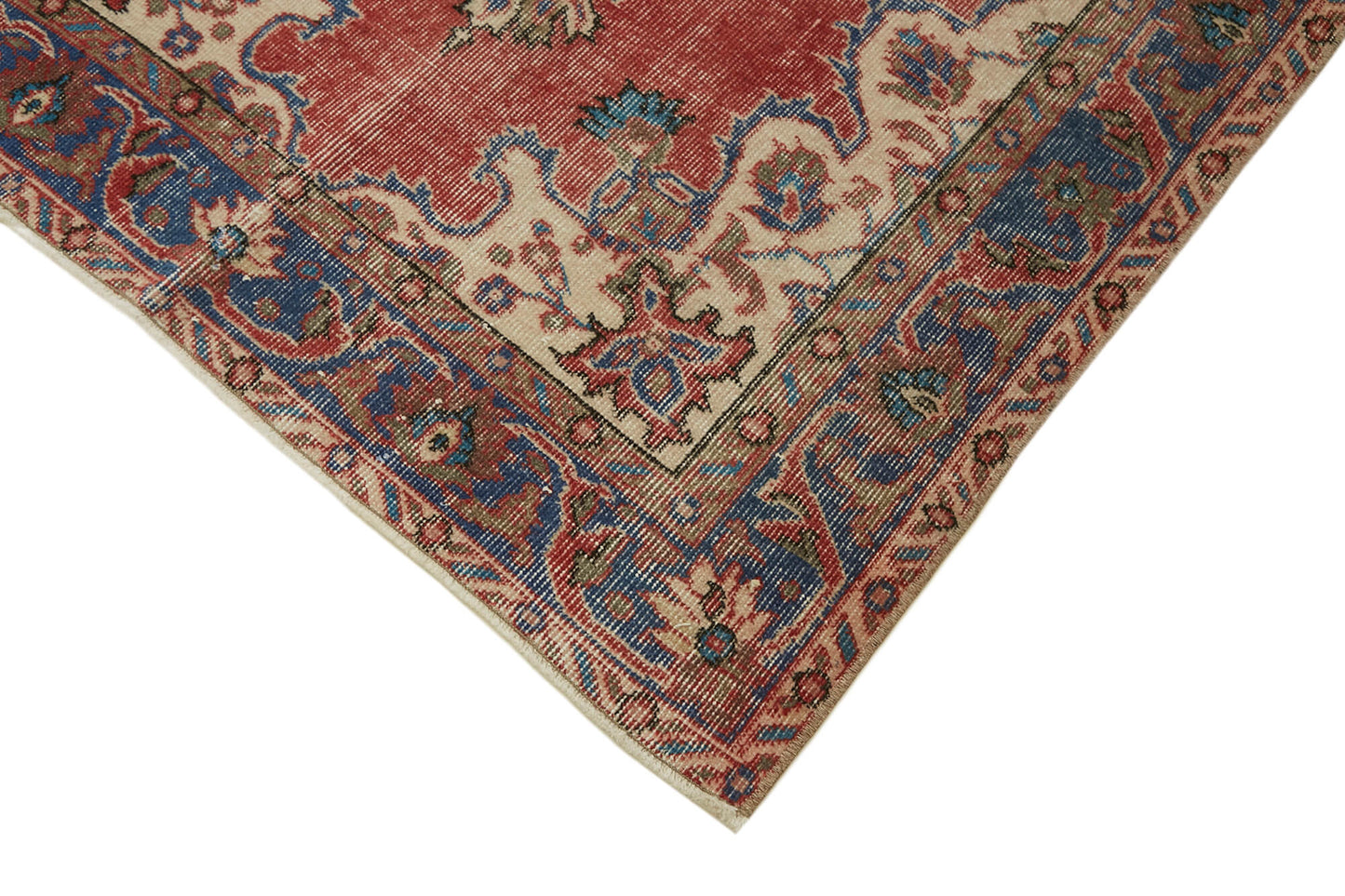 4x6 Red Turkish Vintage Area Rug - 45881