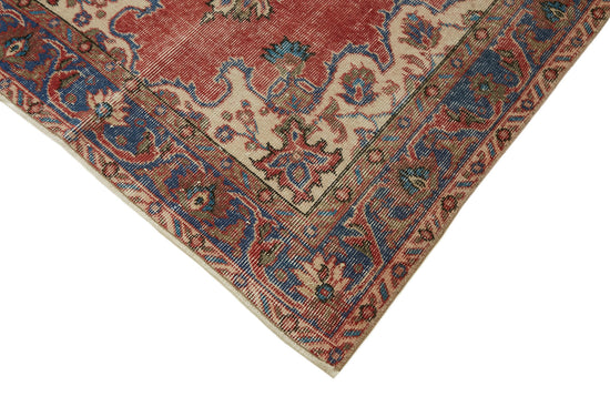 4x6 Red Turkish Vintage Area Rug - 45881