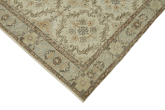 4x7 Beige Turkish Vintage Area Rug - 45884