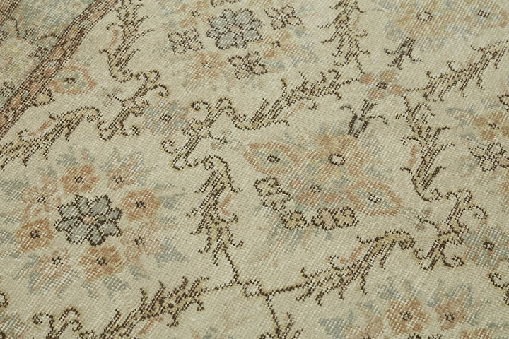 4x7 Beige Turkish Vintage Area Rug - 45884