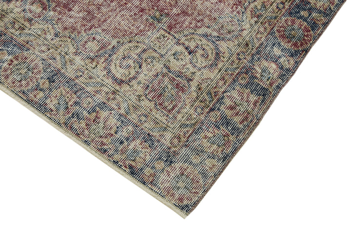 4x7 Red Turkish Vintage Area Rug - 45885