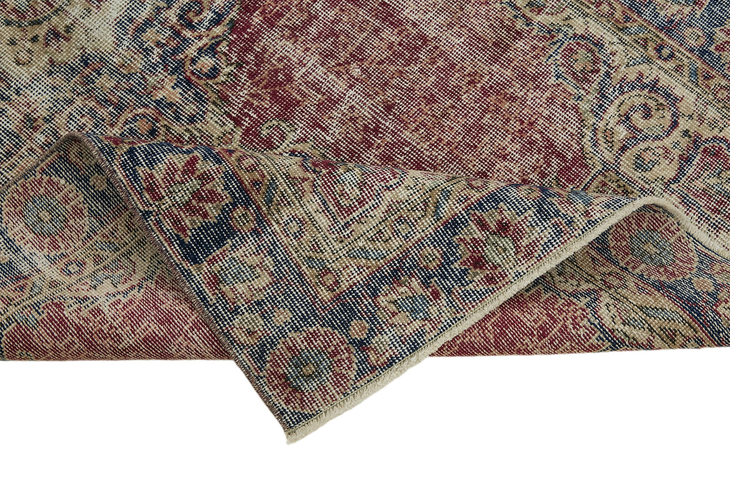 4x7 Red Turkish Vintage Area Rug - 45885