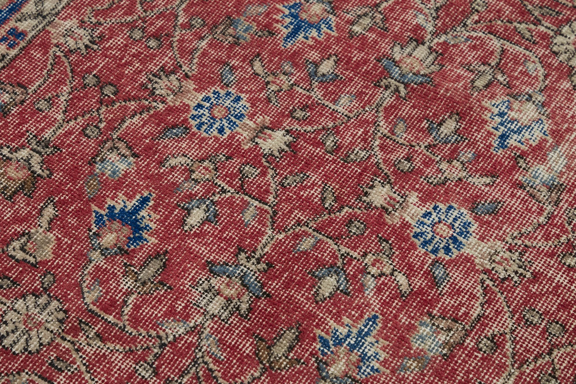 4x7 Red Turkish Vintage Area Rug - 45886