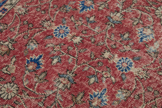 4x7 Red Turkish Vintage Area Rug - 45886