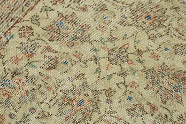 3x7 Beige Turkish Vintage Area Rug - 45892