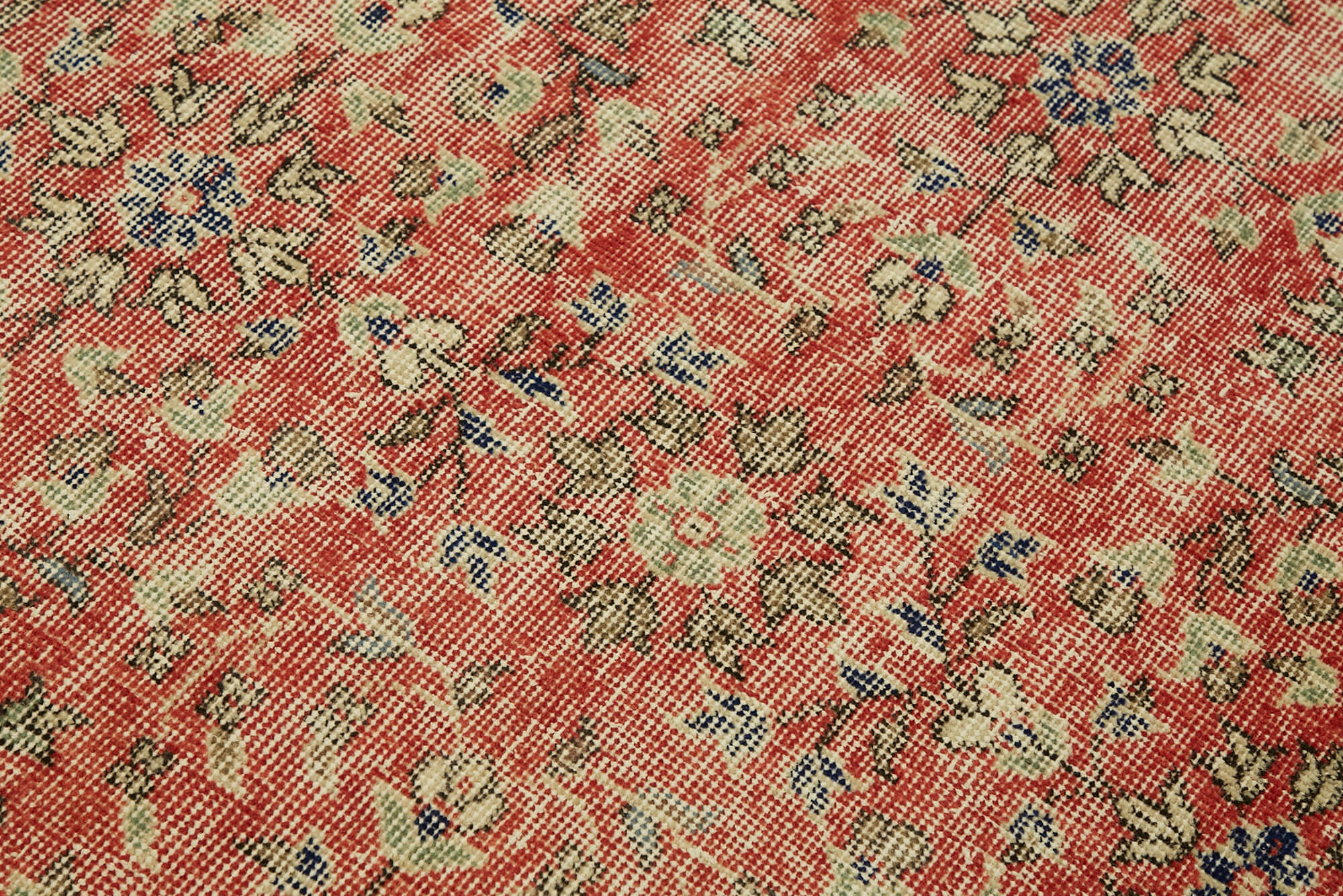 4x7 Red Turkish Vintage Area Rug - 45893