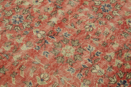 4x7 Red Turkish Vintage Area Rug - 45893