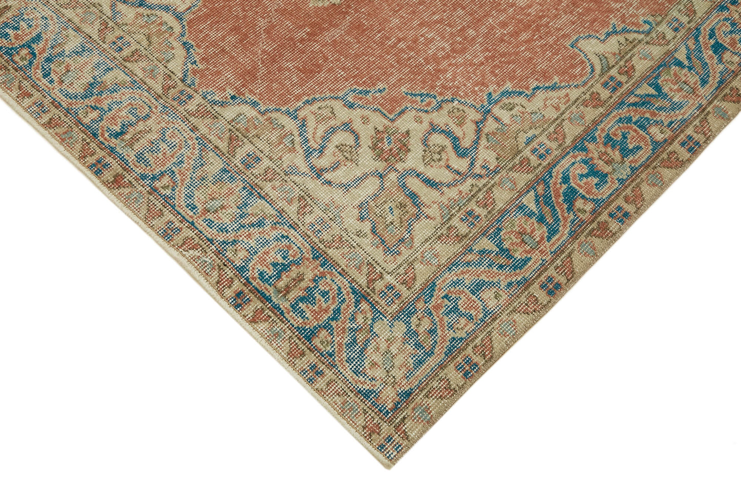 4x6 Red Turkish Vintage Area Rug - 45894