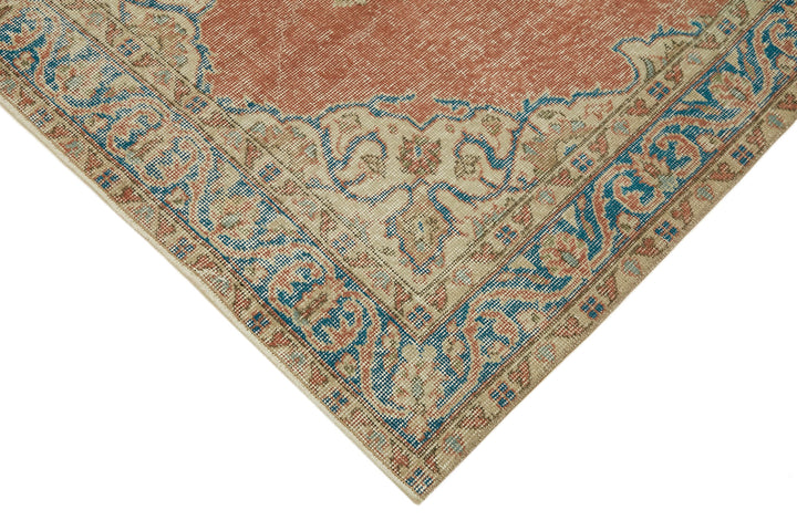 4x6 Red Turkish Vintage Area Rug - 45894