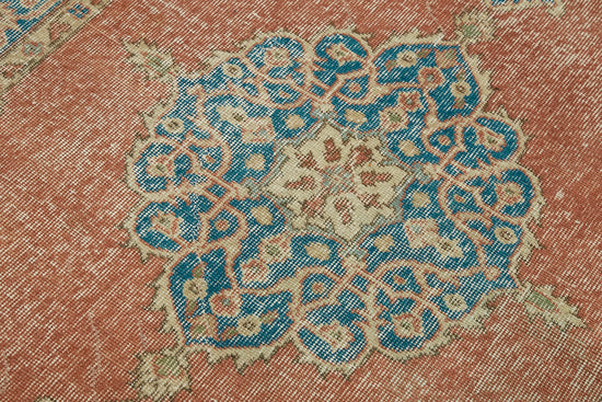 4x6 Red Turkish Vintage Area Rug - 45894