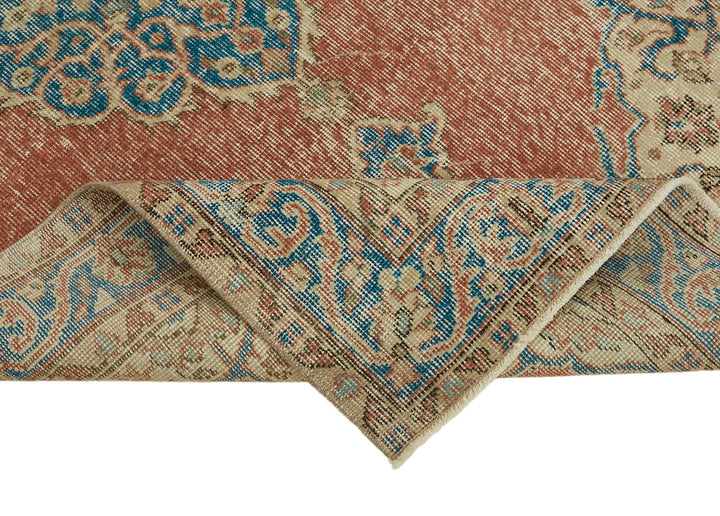 4x6 Red Turkish Vintage Area Rug - 45894