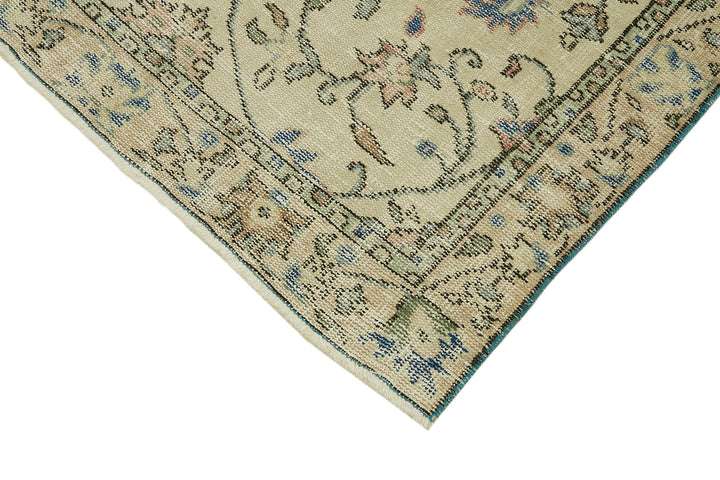 4x7 Beige Turkish Vintage Area Rug - 45897