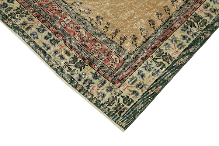 4x7 Beige Turkish Vintage Area Rug - 45899